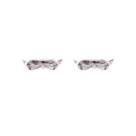 TED BAKER-SITHA: SLEEK BOW STUD silver