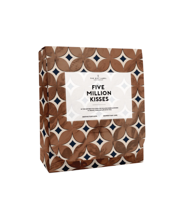 The Gift Label Travel pouch for him - Five million kisses